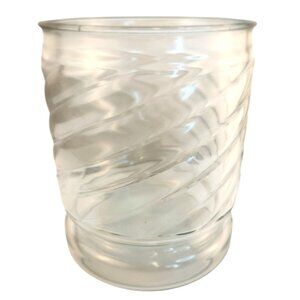 Large Swirled Glass Vase - Cylindrical Shape For Terrarium Or DIY Decor